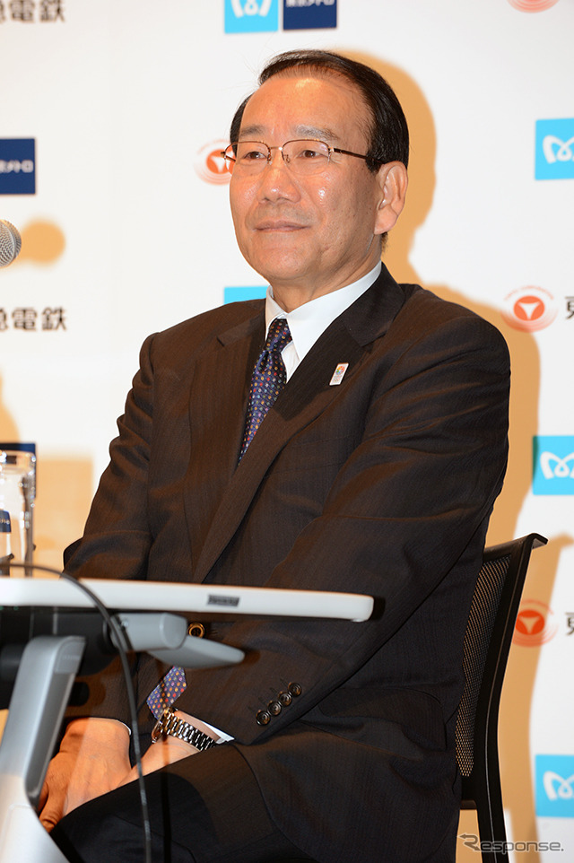 副都心線・東横線相直記念式典でのメトロ奥社長