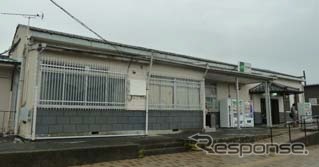 リニューアル工事に着手する前の大津港駅。