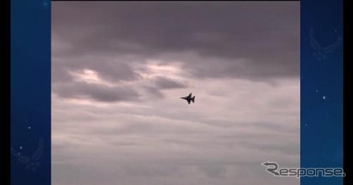 F-16のデモンストレーション飛行(動画キャプチャ)