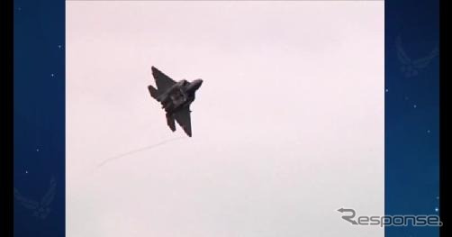 F-16のデモンストレーション飛行(動画キャプチャ)