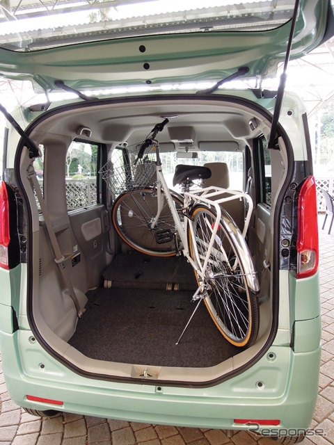 27インチの自転車も積載可能。