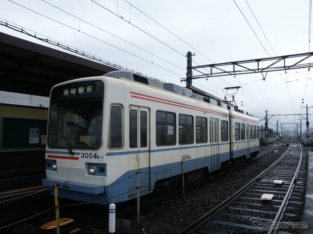 筑豊電気鉄道の3000形電車（3004号）。絵画電車には3002号が使われる。