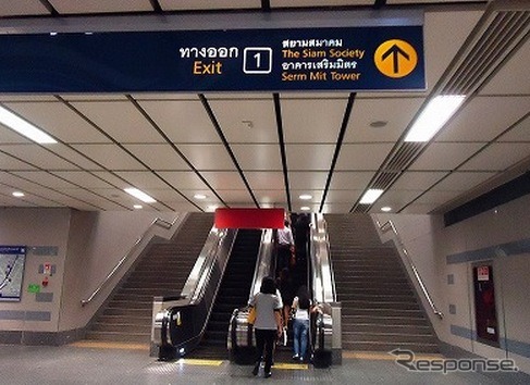 バンコク地下鉄、エスカレーター(参考画像)