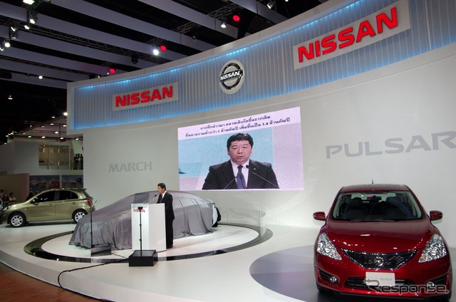 【バンコクモーターショー13】マーチの商品力強化でエコカー市場のシェアアップ狙う日産