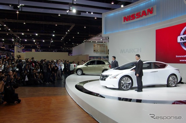 【バンコクモーターショー13】マーチの商品力強化でエコカー市場のシェアアップ狙う日産