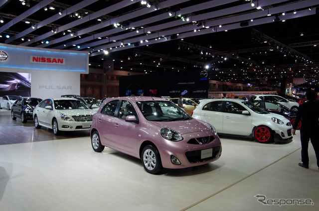 【バンコクモーターショー13】マーチの商品力強化でエコカー市場のシェアアップ狙う日産
