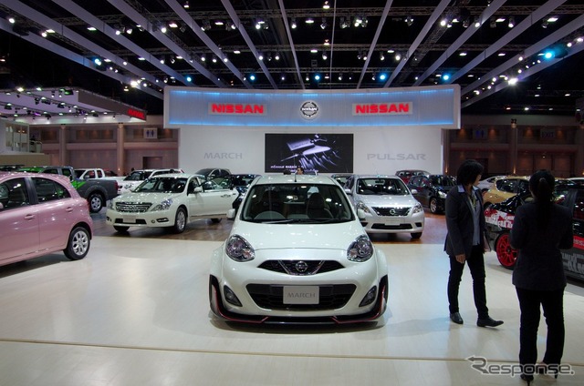 【バンコクモーターショー13】マーチの商品力強化でエコカー市場のシェアアップ狙う日産