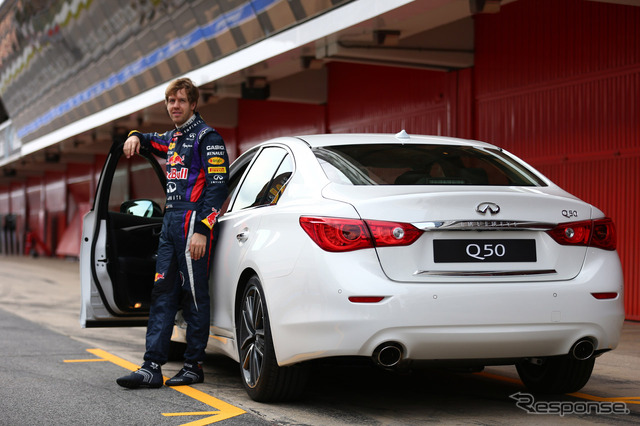 インフィニティQ50とベッテル選手