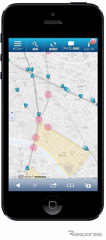 スマートフォン用セーフティ マップ イメージ