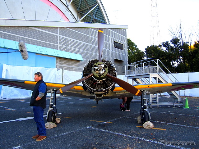 埼玉・所沢の所沢航空発祥記念館で公開されている米国所有の零式艦上戦闘機（零戦）五二型