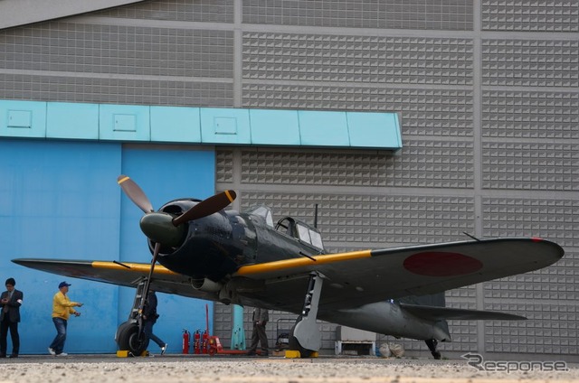 動く“零戦”の展示、ファンの要望で8月末まで延長(写真:所沢航空発祥記念館)