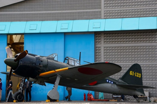 動く“零戦”の展示、ファンの要望で8月末まで延長(写真:所沢航空発祥記念館)