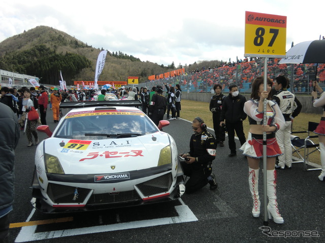 決勝3位の#87 ラ・セーヌ ランボルギーニ GT3（ガイヤルド）。