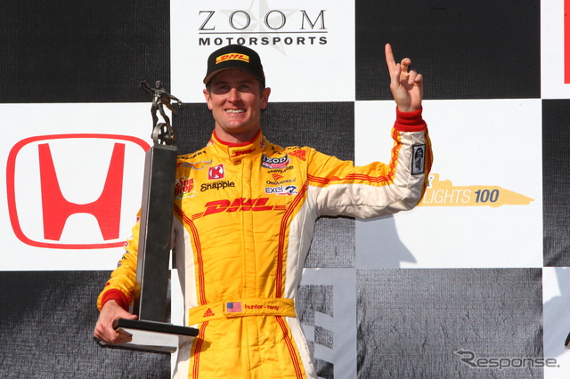 今季初優勝のライアン・ハンターレイ。写真:Indycar