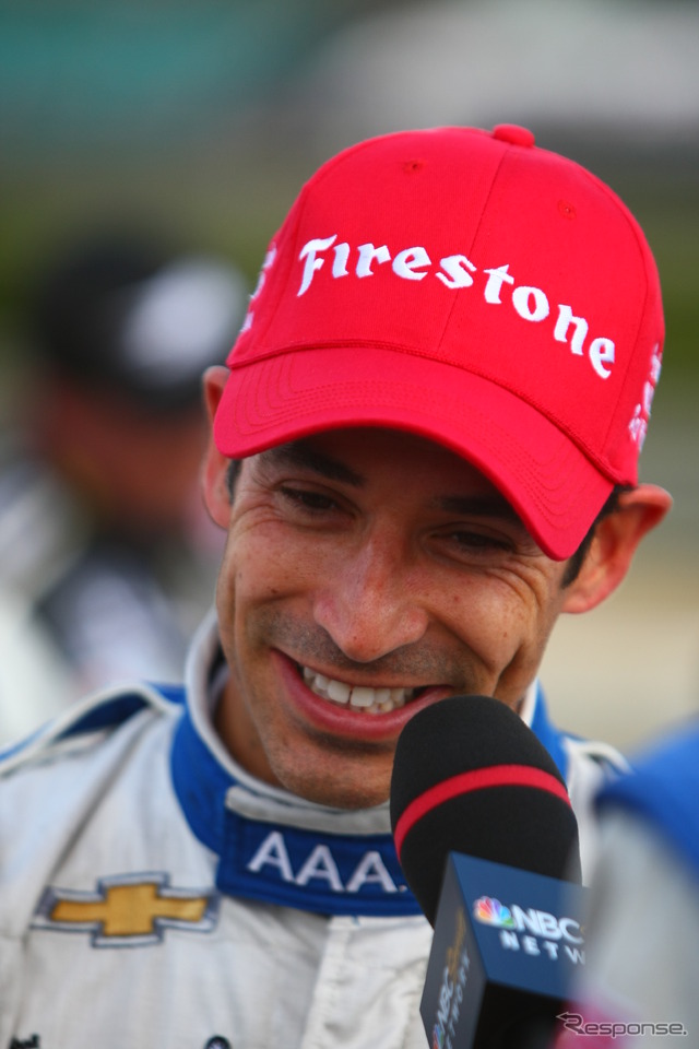 ポイントリーダーとなったエリオ・カストロネベス。写真:Indycar
