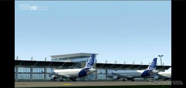A320組み立てラインの3Dイメージ(動画キャプチャ)
