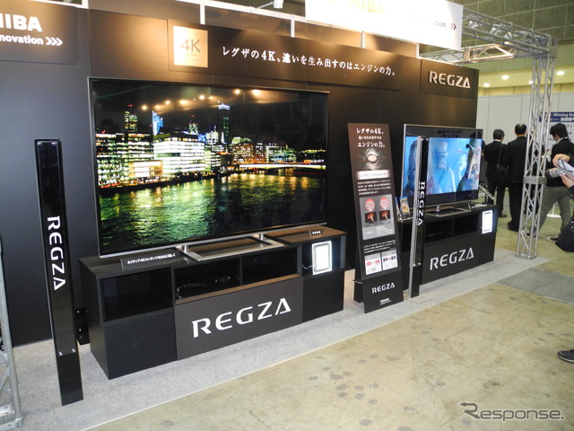 東芝の65型、84型４Kテレビ（ファインテック ジャパン2013）