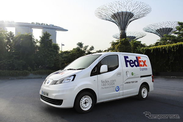 日産、フェデックスとシンガポールでe-NV200を使って実証運行