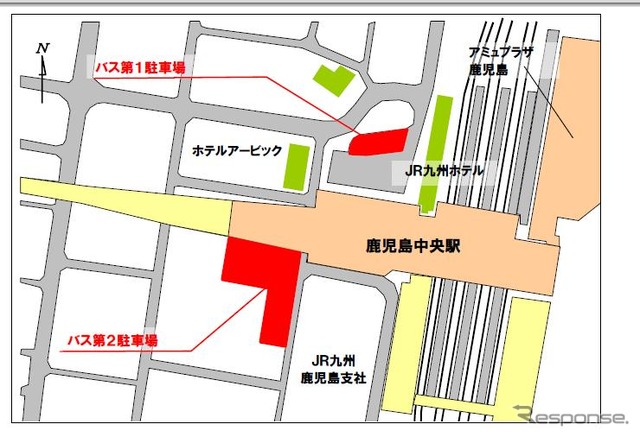 JR九州、鹿児島中央駅西口広場周辺を整備