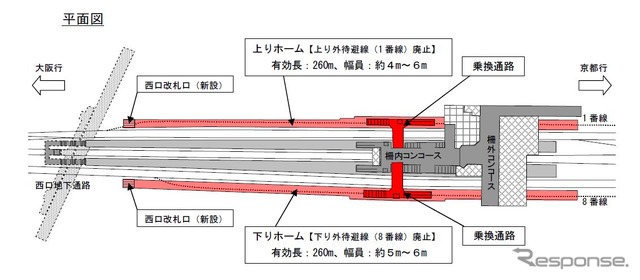JR西日本、高槻駅を改良