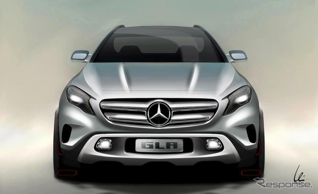 メルセデスベンツ GLA の予告スケッチ