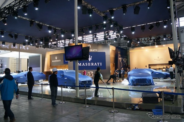 上海モーターショー13開幕前会場のようす