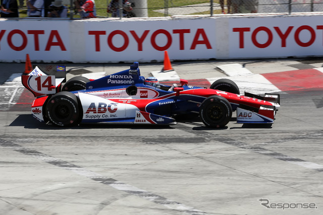 インディカー初優勝を飾った佐藤琢磨の走り。写真:IndyCar