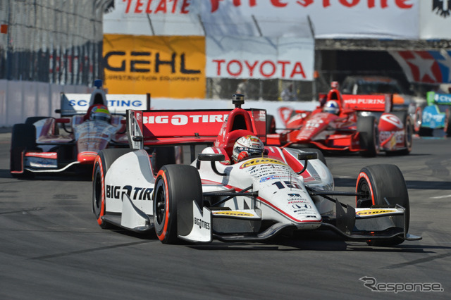 決勝2位に入ったグレアム・レイホール。写真:IndyCar