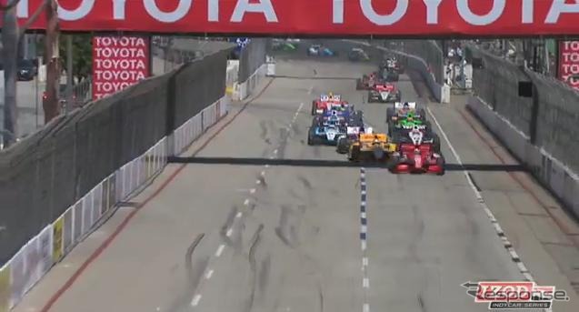 トヨタ・グランプリ・オブ・ロングビーチのハイライト(動画キャプチャ)