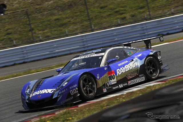 開幕戦を勝ったRAYBRIG HSV-010は今回、決勝7位。その予選日の走り。写真:Honda