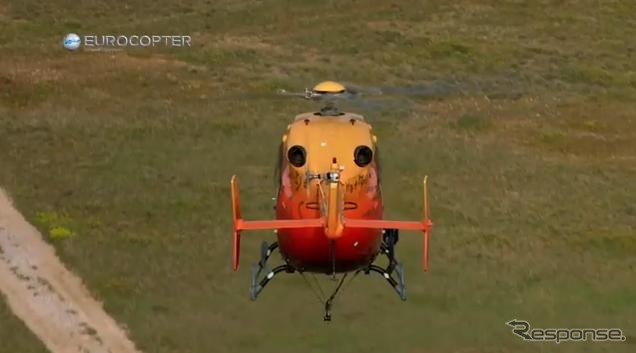 EC145ヘリコプターの無人デモンストレーション飛行(動画キャプチャ)