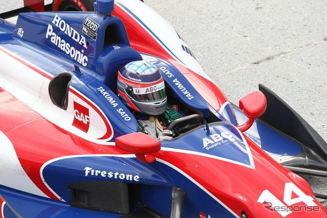 予選12位から、最終的には2位となった佐藤琢磨。写真:IndyCar