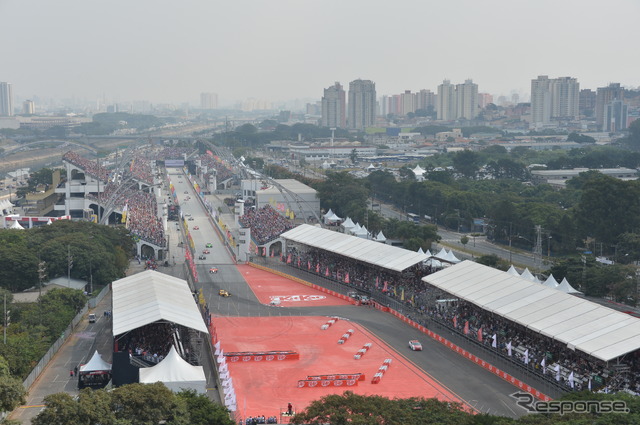 インディカー第4戦の舞台は、近年お馴染みのブラジル・サンパウロ特設市街地コース。写真:IndyCar