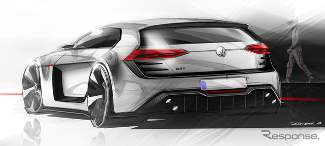 VW デザイン ビジョン GTIの予告スケッチ