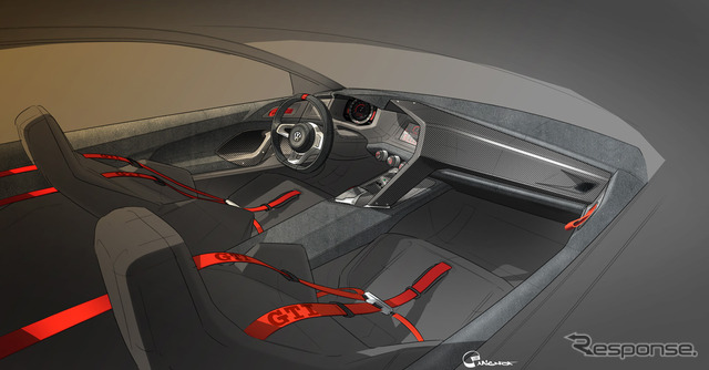 VW デザイン ビジョン GTIの予告スケッチ