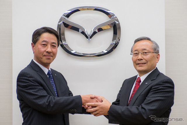 マツダ 社長交代発表会