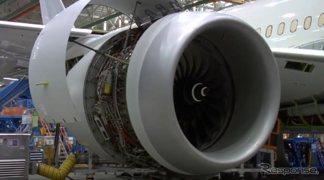 ボーイング787の組立の様子(動画キャプチャ)