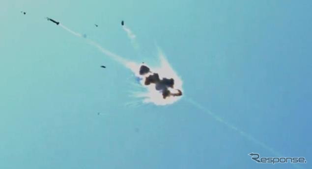 ADAMレーザーシステムによるカッサムロケットの撃墜実演(動画キャプチャ)