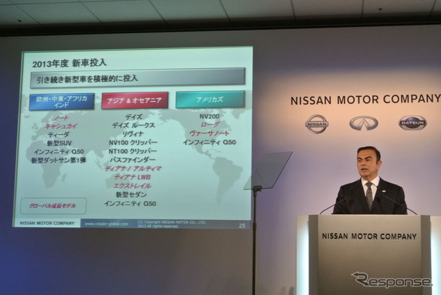 日産自動車 カルロス・ゴーン社長