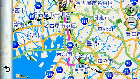 ルート全体図を表示したところ。遠くに行くときはこれを確認しておかないと、思わぬルートを通らされることがある。