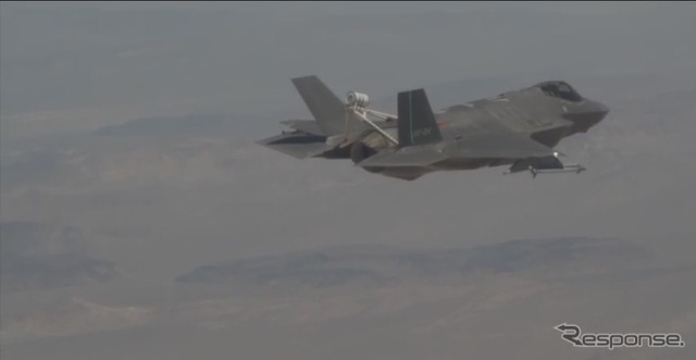 F-35のAOAテスト(動画キャプチャ)