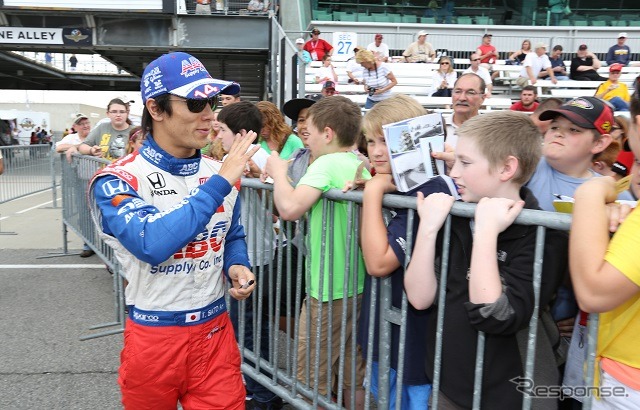 インディ500に参戦中の佐藤琢磨選手