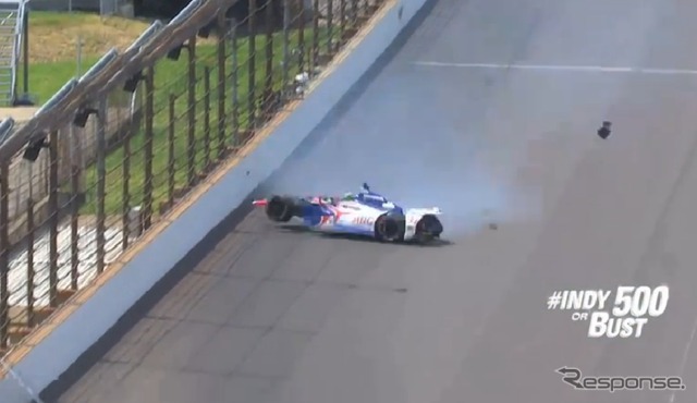 INDYが公開したクラッシュ時の動画キャプチャ