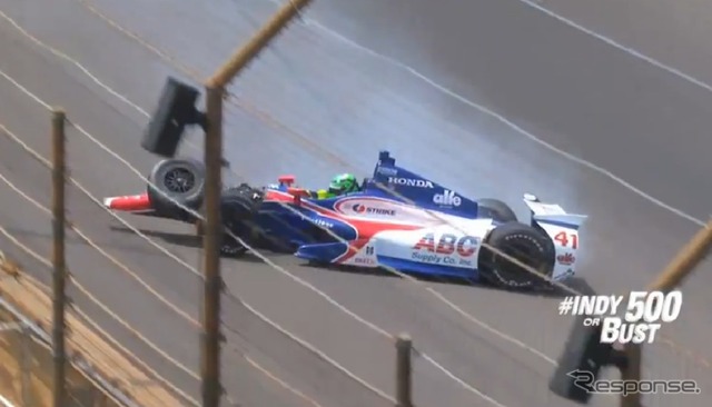 INDYが公開したクラッシュ時の動画キャプチャ