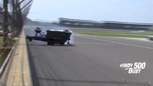 INDYが公開したクラッシュ時の動画キャプチャ