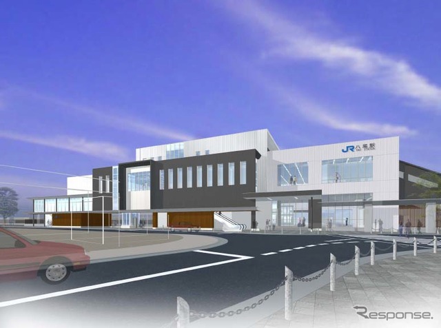 7月6日から使用を開始する八尾駅橋上駅舎のイメージ。