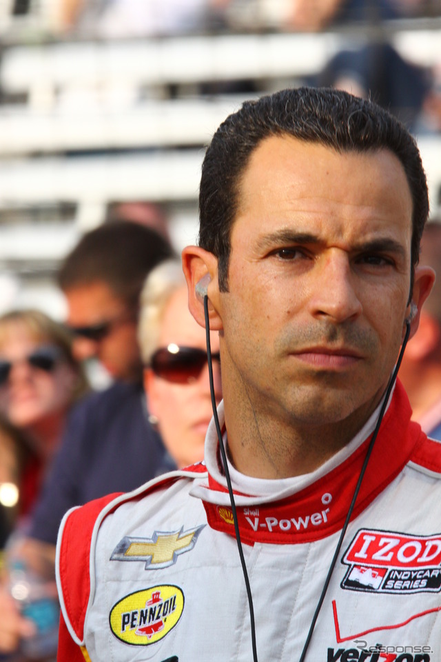 現在ポイントランク3位のエリオ・カストロネベス。写真:IndyCar