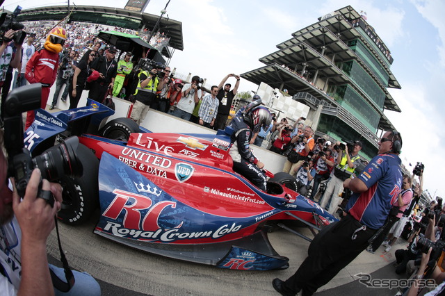 現在ポイントランク2位のマルコ・アンドレッティは予選3位。写真:IndyCar