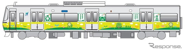 名鉄、ラッピング電車「エコムーブトレイン」を運行