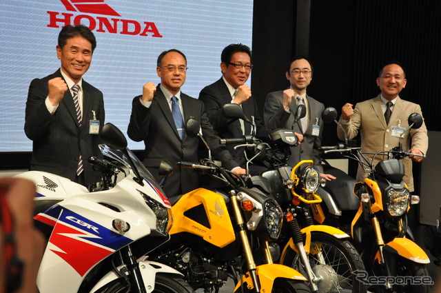 ホンダ・CBR125Rほか二輪発表会のようす